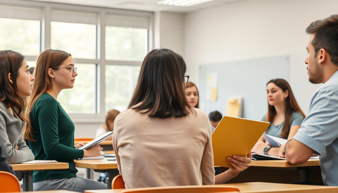 Students working in research laboratory